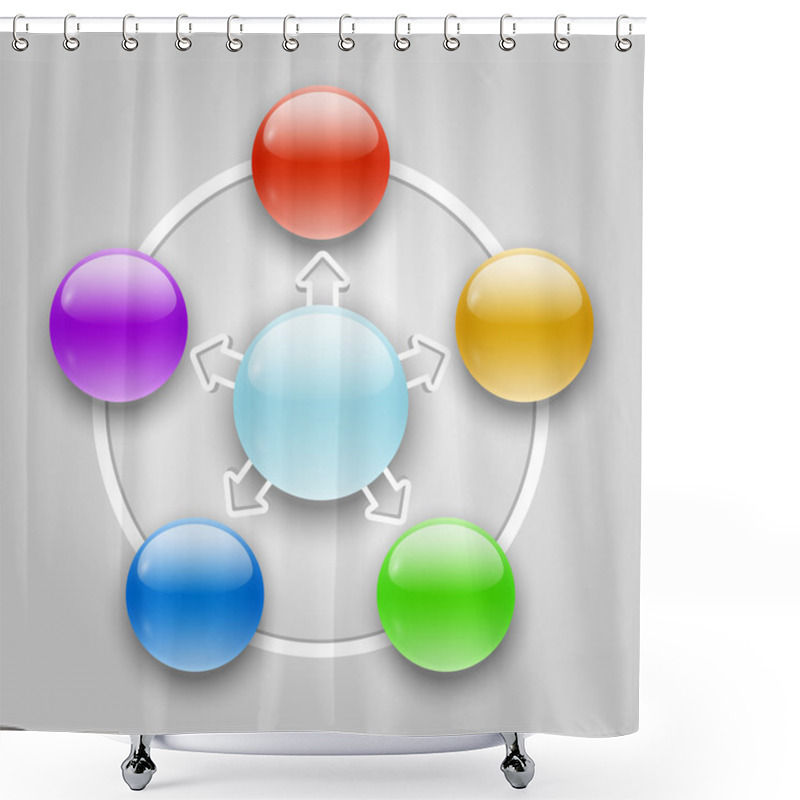 Personality  Vector Buttons, Vector Illustration  Shower Curtains