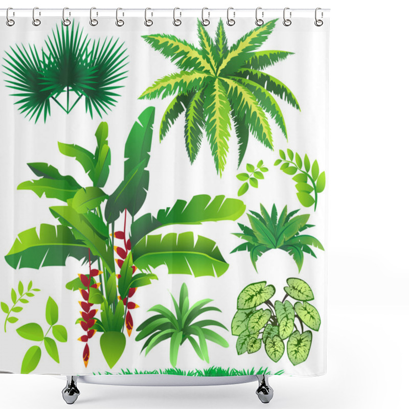 Personality  Plants Shower Curtains