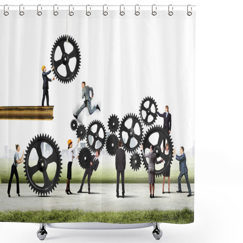 Personality  Teamwork Concept Shower Curtains