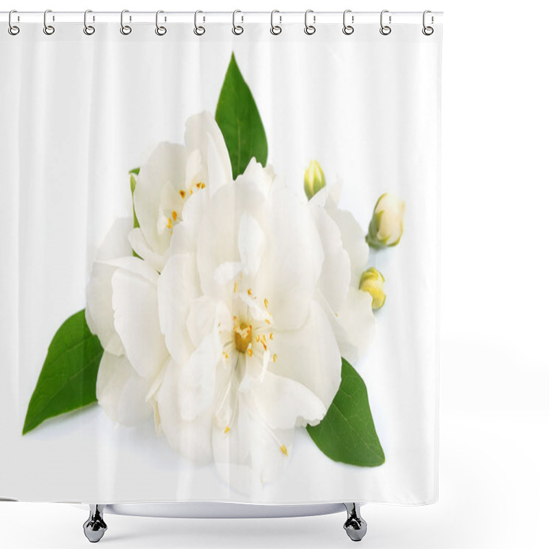 Personality  White Flowers Of Jasmine Shower Curtains