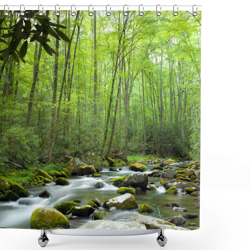 Personality  Jungle Stream Shower Curtains