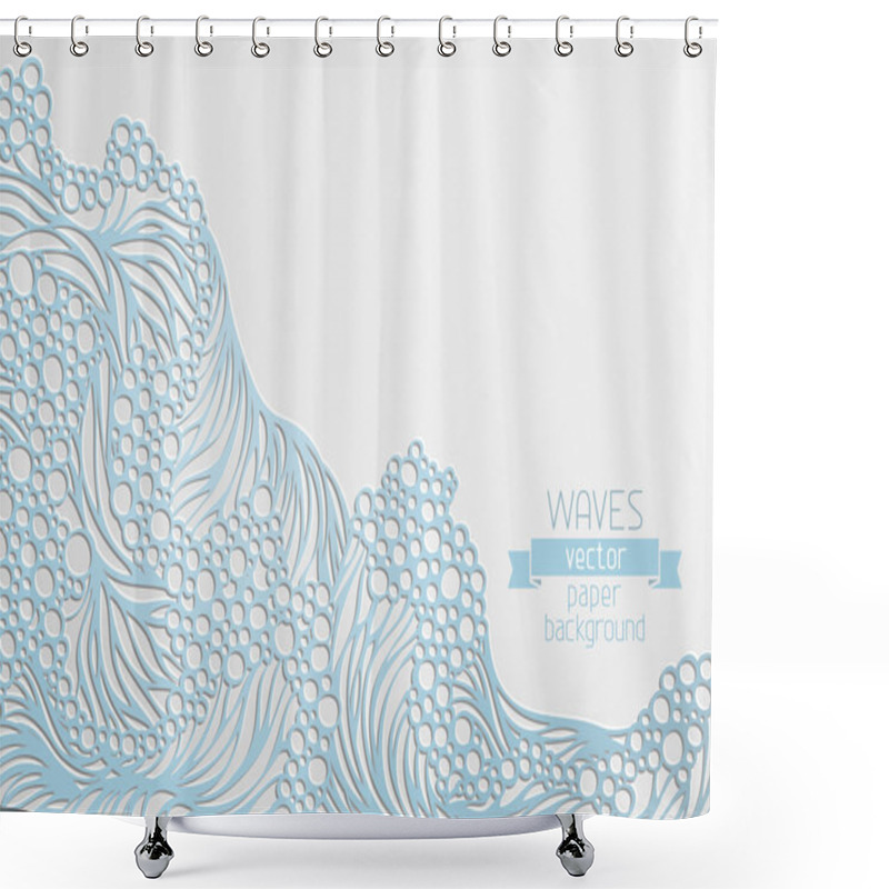 Personality  Waves  Paper Background. Shower Curtains