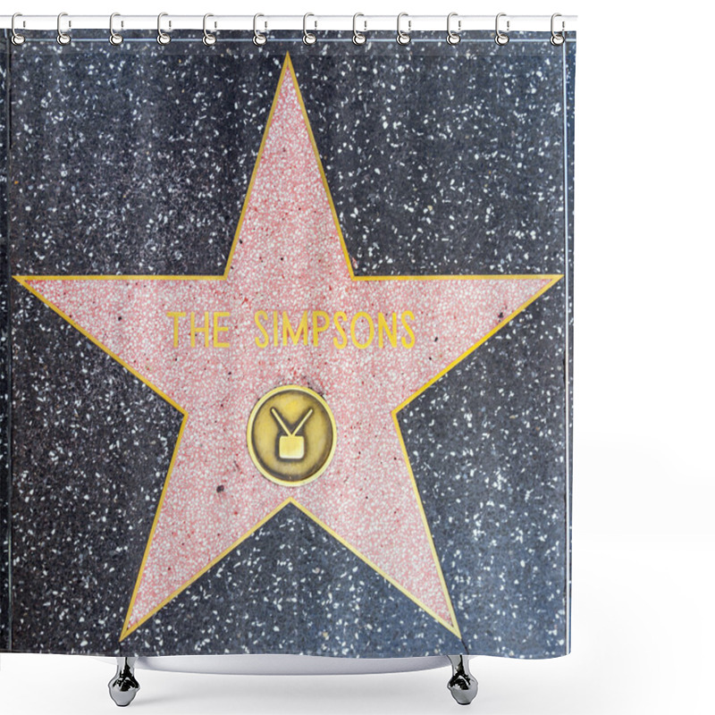 Personality  The Simpsons Star On Hollywood Walk Of Fame Shower Curtains