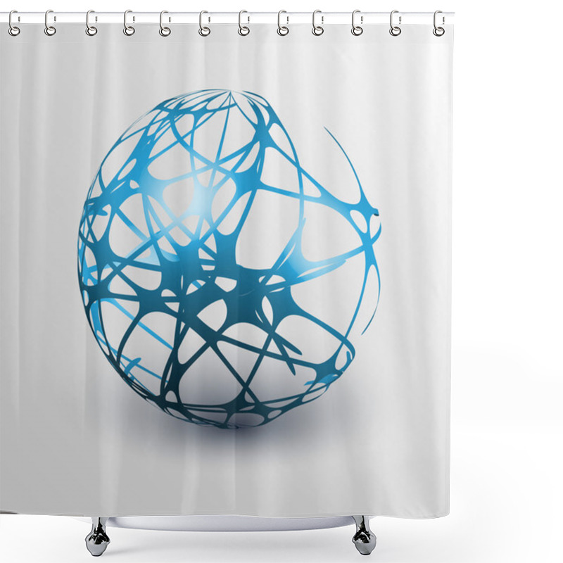 Personality  Globe With Orbits Shower Curtains