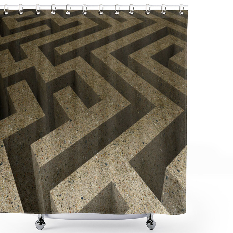 Personality  3d Labyrinth Maze Challenge Shower Curtains