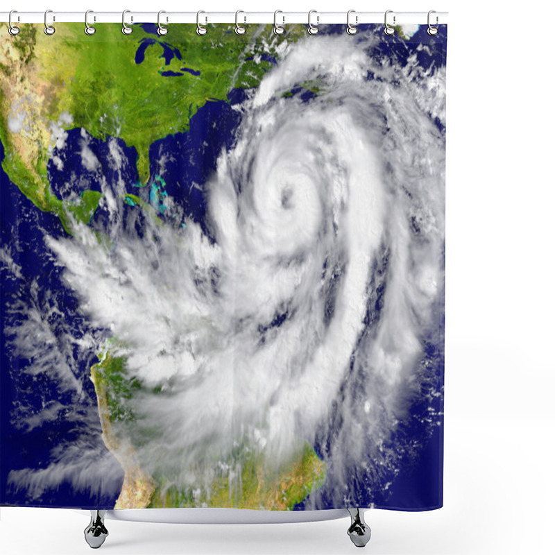 Personality  Hurricane Over The Atlantic Shower Curtains