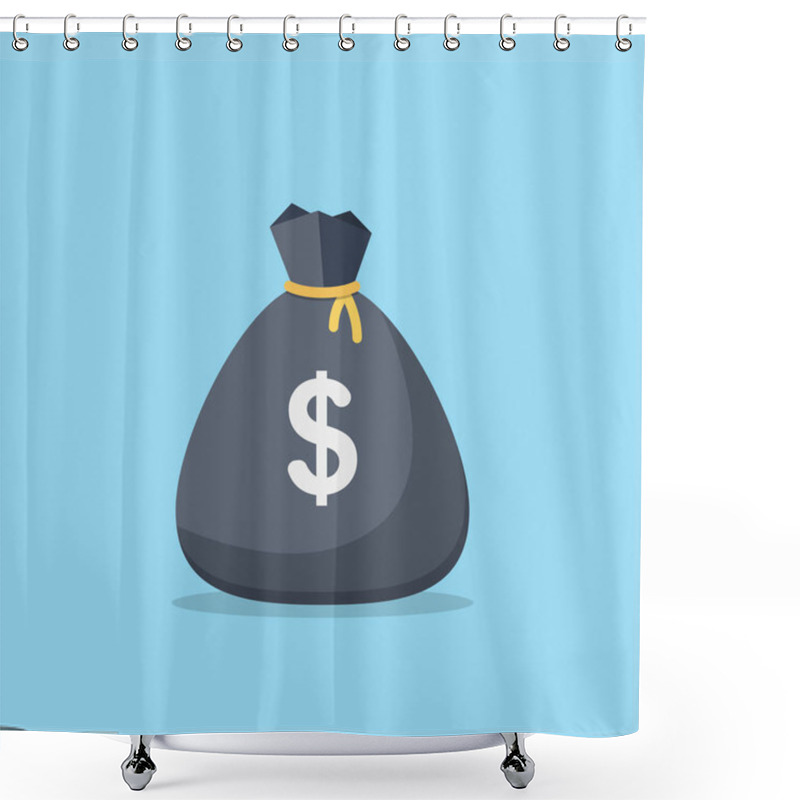 Personality  Full Money Bag Icon Shower Curtains