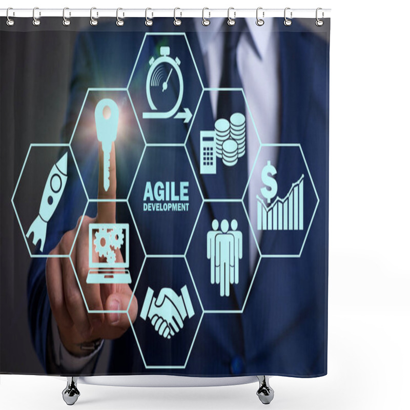 Personality  Concept Of Agile Software Development Shower Curtains