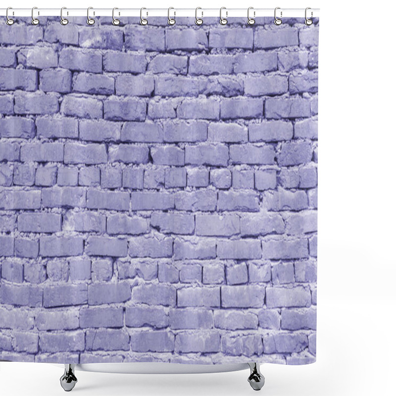 Personality  Abstract Texture Of Lilac Or Purple Brick Wall, Tinted. Shower Curtains