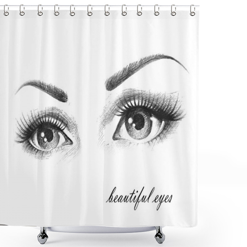 Personality  Beautiful Eyes Shower Curtains