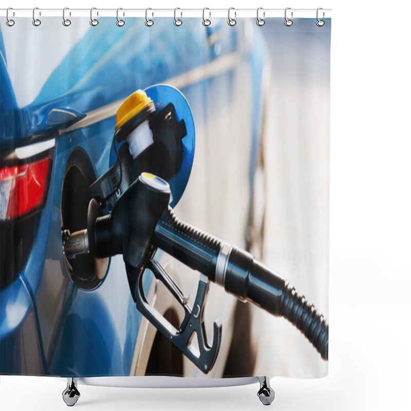 Personality  Fill Up Fuel At Gas Station Shower Curtains