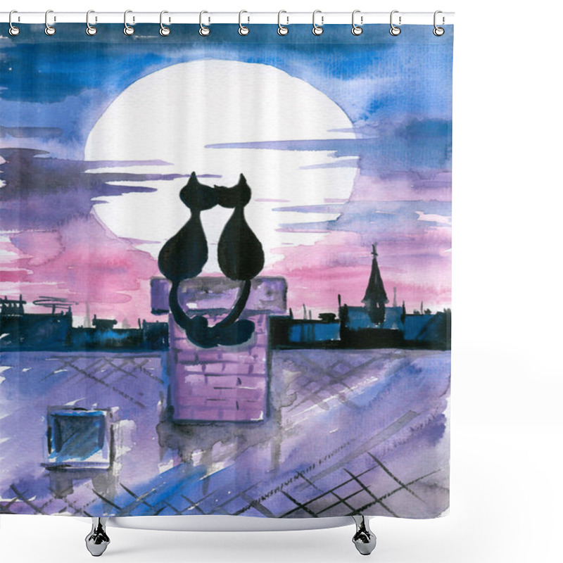 Personality  Two Cats Shower Curtains