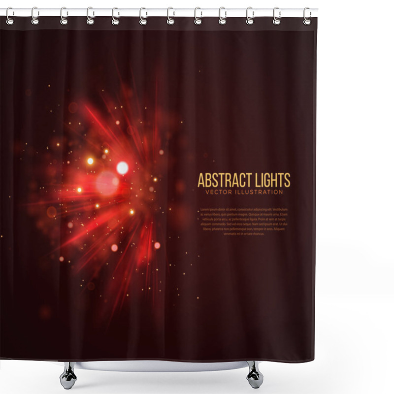 Personality  Abstract Light Rays Shower Curtains