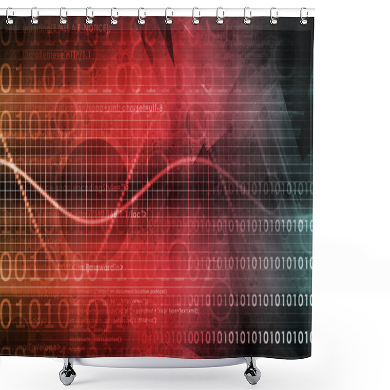 Personality  Modern Technology Shower Curtains