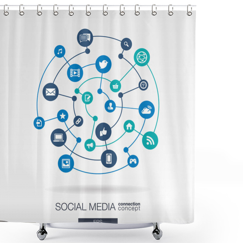 Personality  Social Media Connection Concept Shower Curtains