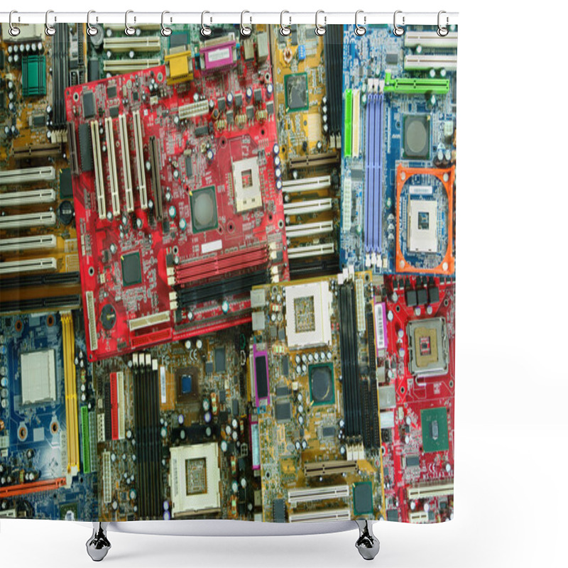 Personality  Junk Motherboards Shower Curtains