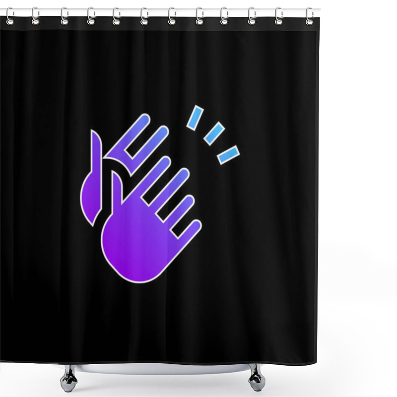 Personality  Applause Blue Gradient Vector Icon Shower Curtains