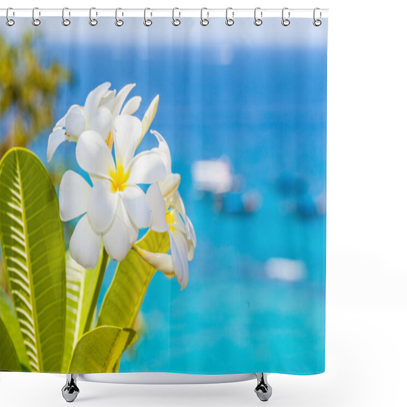 Personality  Tropical Frangipani Flower Shower Curtains