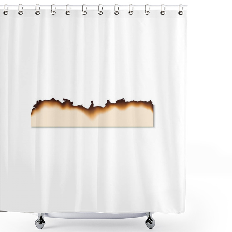 Personality  Piece Of Paper With Burnt Edges Isolated Page Shower Curtains