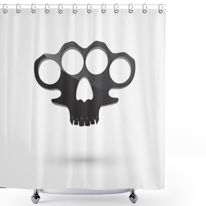 Personality  Brass Knuckles. Vector Illustration Shower Curtains