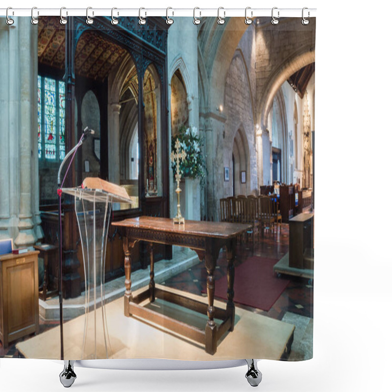 Personality  Burford Church Wooden Altar Shower Curtains