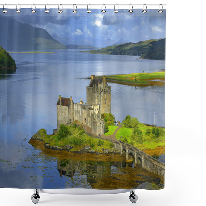 Personality  Eilean Donan Castle Of Scotland, UK - Allegedly The Most Photographed Castle In The World Shower Curtains