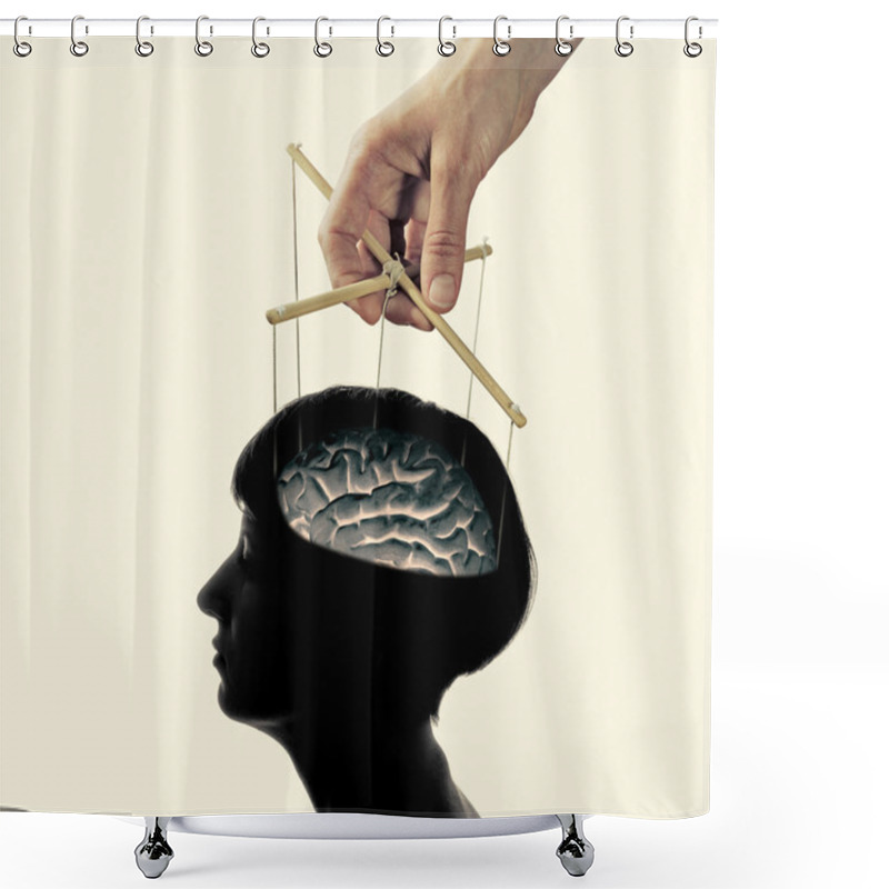 Personality  Control Over The Brain Shower Curtains