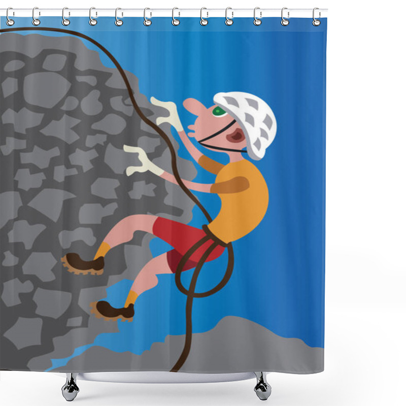 Personality  Rock Climbing Valley Shower Curtains