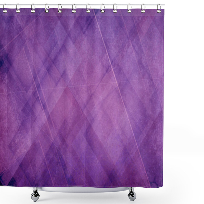 Personality  Abstract Purple And Pink Background With Pattern Of White Diamond And Triangle Shapes With Random Lines And Scratch Mark Grunge Texture Shower Curtains