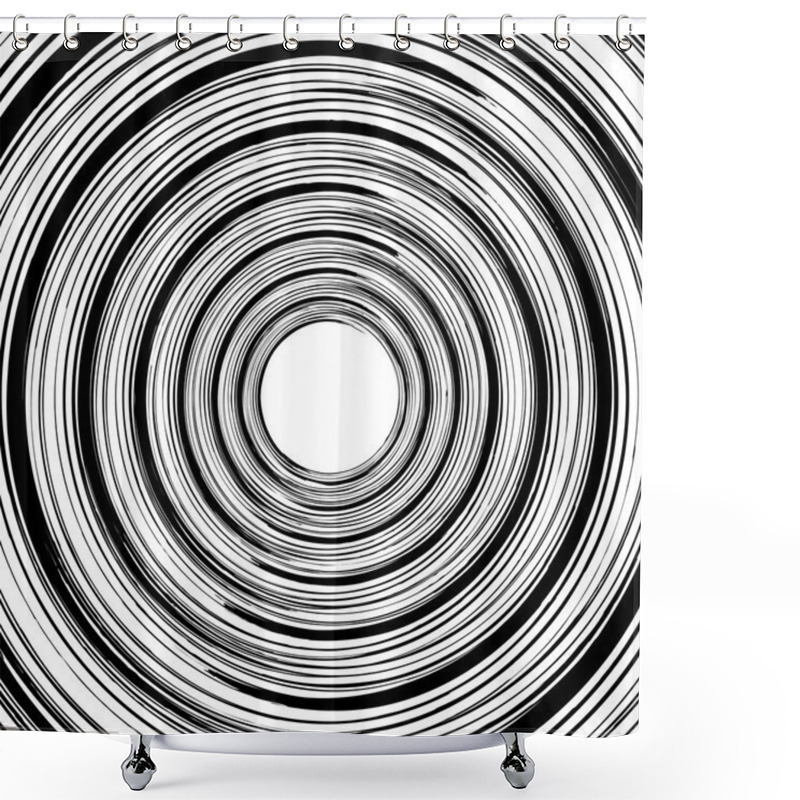 Personality  Geometric Spiral Circlespattern   Shower Curtains