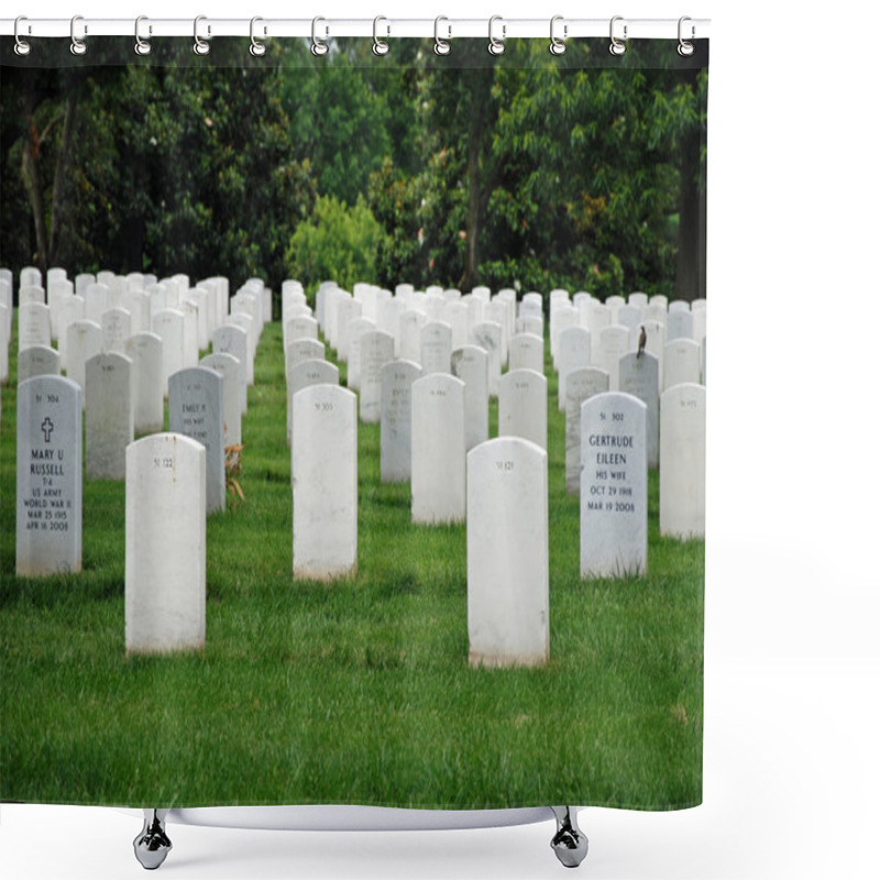 Personality  Gravestones On Arlington National Cemetery Shower Curtains