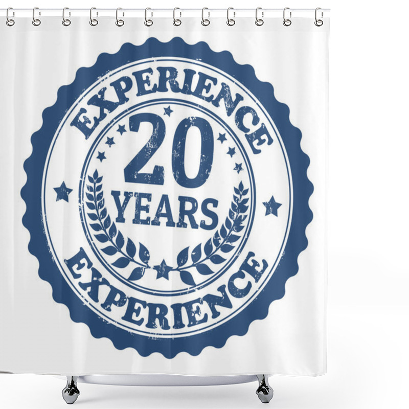 Personality  20 Years Experience Stamp Shower Curtains