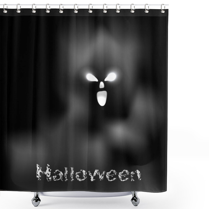 Personality  Scary Halloween Night Background. EPS 10. Shower Curtains