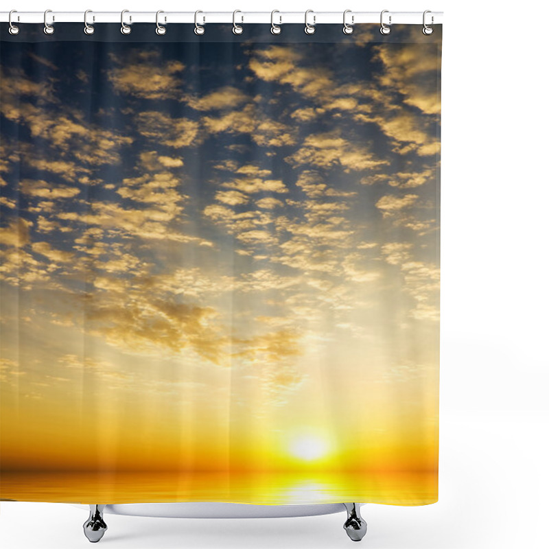 Personality  Sunrise Sky Over The Sea Shower Curtains