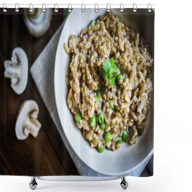 Personality  Risotto With Mushrooms Shower Curtains