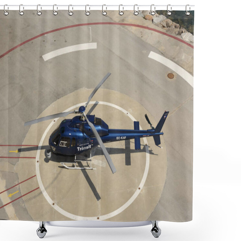 Personality  Traffic Control Helicopter Shower Curtains