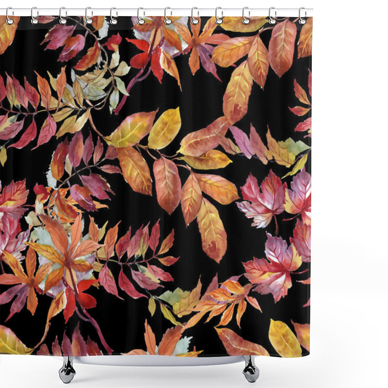 Personality  Background With Autumn Leaves Shower Curtains