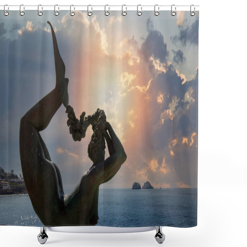 Personality  Famous Mazatlan Sea Promenade, El Malecon, With Ocean Lookouts And Scenic Landscapes Shower Curtains