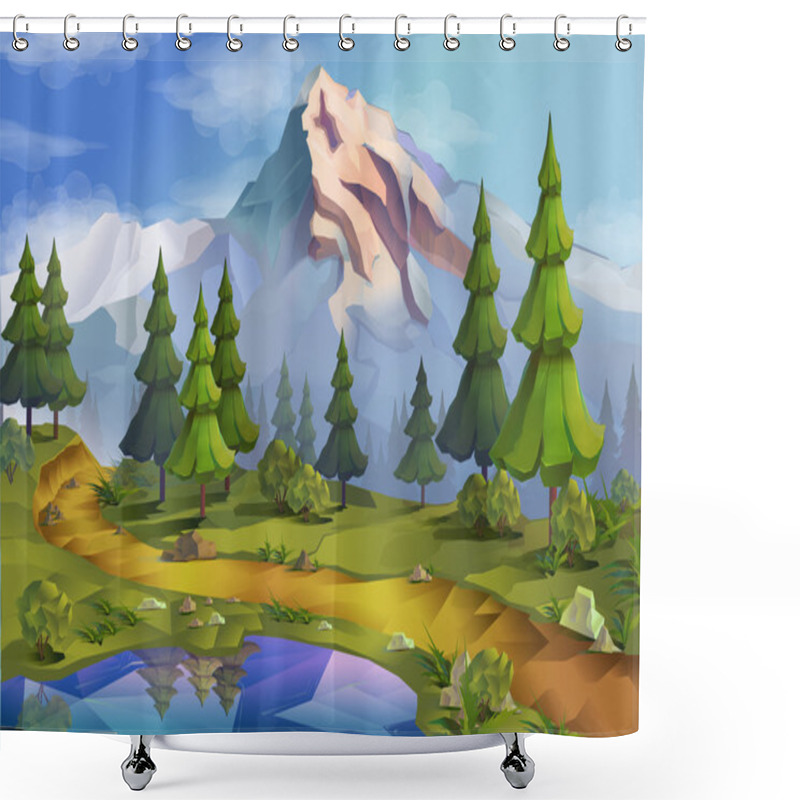 Personality  Nature Landscape Illustration Shower Curtains