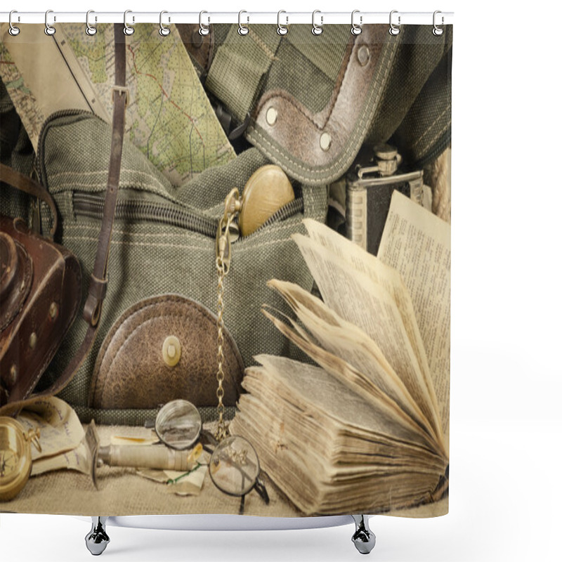 Personality  Travel Theme Still Life Shower Curtains