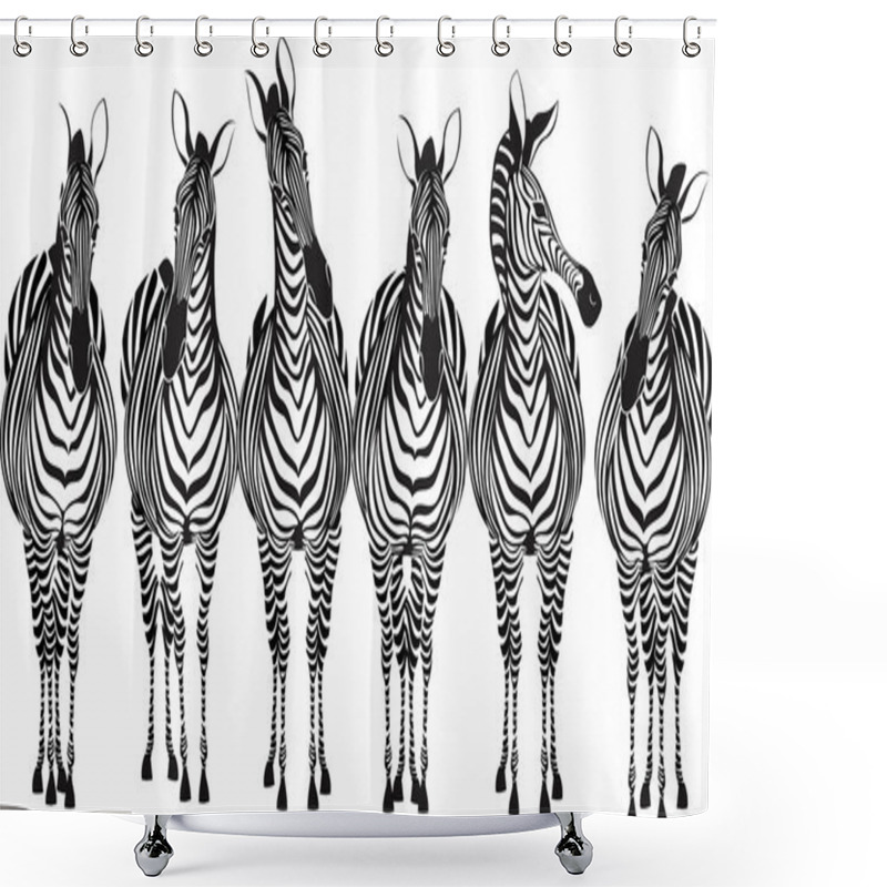 Personality  Zebras Shower Curtains