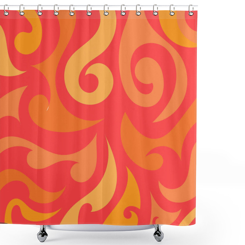 Personality  Abstract Background With Swirling Wavy Luxury Pattern Shower Curtains