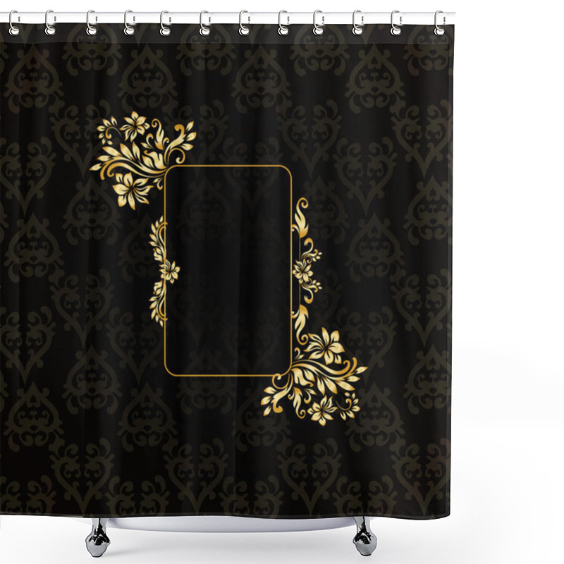 Personality  Golden Luxury Style Calligraphic Elements. Shower Curtains