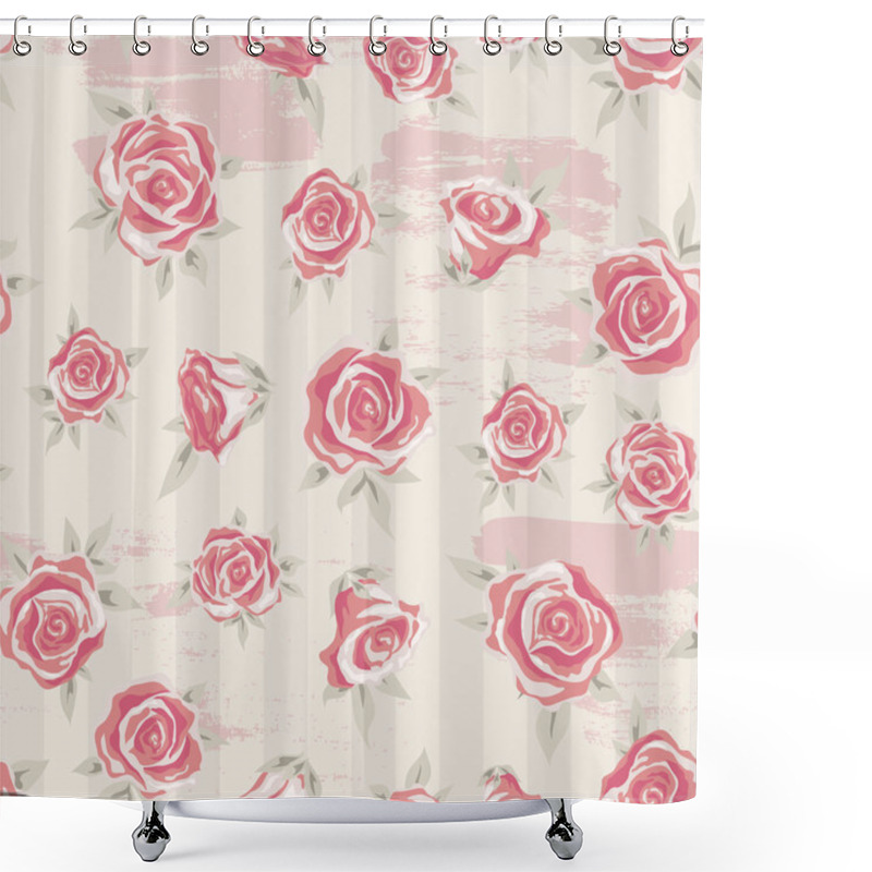 Personality  Rose Background 4 Shower Curtains