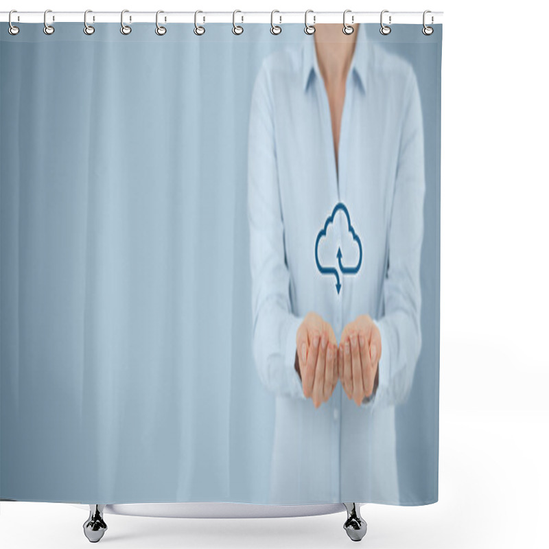 Personality  Cloud Computing Service Concept Shower Curtains