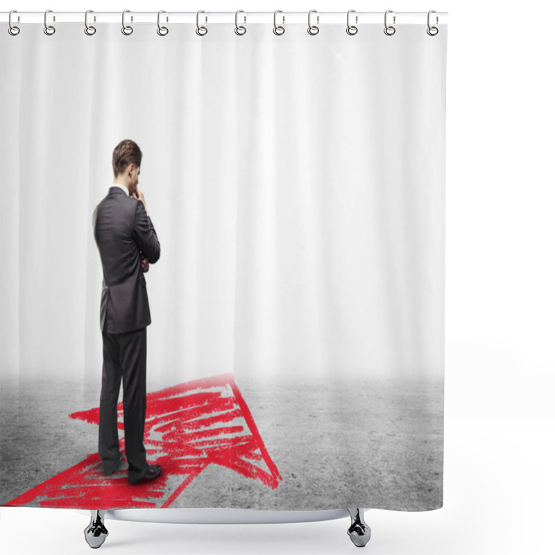 Personality  Businessman Looking Shower Curtains