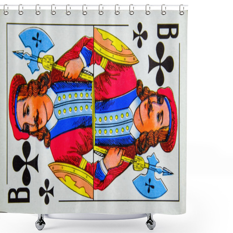 Personality  Card Playing Jack Of Clubs, Suit Of Clubs. Shower Curtains