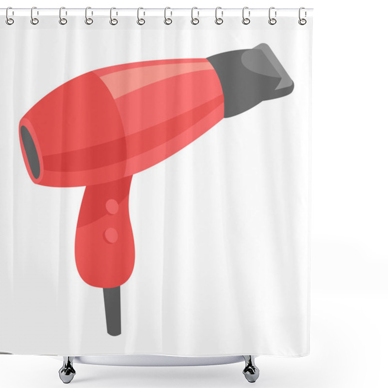 Personality  Fashion Hairdryer Tool Vector Shower Curtains