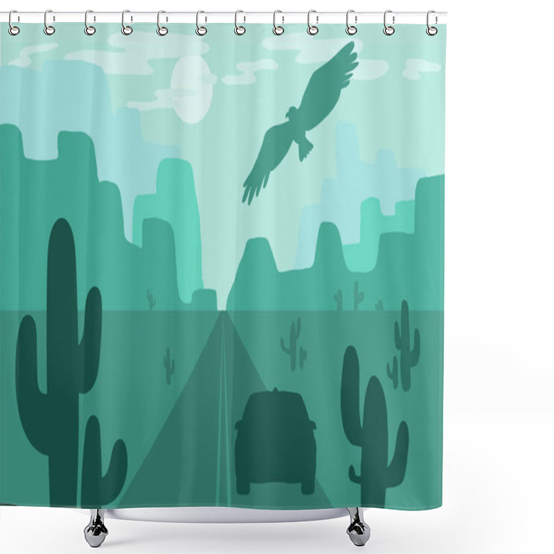 Personality  Wild West Scene Shower Curtains