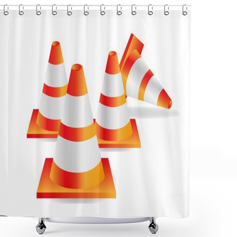 Personality  Traffic Cones Shower Curtains